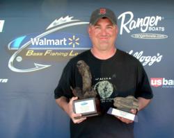 Donny Murrell of Sapulpa, Okla., earned $1,944 as the co-angler winner of the April 4 BFL Okie Division event.