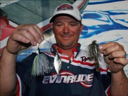 A signature series spinnerbait and a half-ounce jig were Roy Hawk