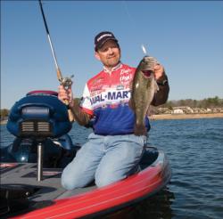 When bass move to deep structure, pro George Cochran reaches for a deep-diving crankbait so he can bump the bottom.
