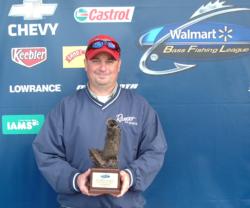 Scott Clark of Thornville, Ohio, earned $2,078 as the co-angler winner of the May 9 BFL Buckeye Division event.