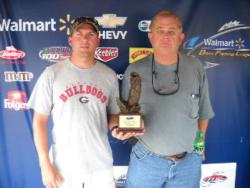 Scott Laughman of Acworth, Ga., and Ray Perkins of Blakely, Ga., tied for first place and each earned $1,852 as the co-angler winners of the May 16 BFL Bulldog Division event.