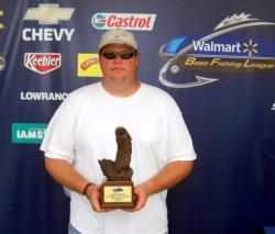 Aaron Wehmeyer of Bloomington, Ill., earned $1,561 as the co-angler winner of the July 11 BFL Illini Division event.