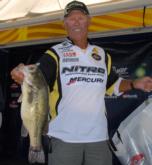 Tommy Martin is in third place after day one with a five-bass limit weighing 13-1.