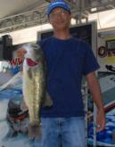 Pro Daniel Kweekul of North Little Rock, Ark., is in fourth place with four bass weighing 12 pounds, 2 ounces.