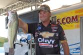 Chevy pro Luke Clausen of Gainesville, Ga., hauled in an 11-pound, 12-ounce limit  for a two-day total of 20 pounds, 10 ounces for fourth place.