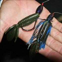 Texas-rigged plastics are ideal for punching or flipping. The main difference in the size of weight needed for either tactic.