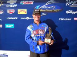 Heather Broom of Sylva, N.C., earned $2,880 as the co-angler winner of the Sept. 26-27 BFL Savannah River Division event.