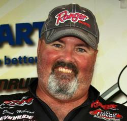Chevy pro Dion Hibdon, who won the 2008 Stren event on Lake of the Ozarks will fish a Spook and a jig today.