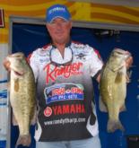 Pro Randall Tharp of Gardendale, Ala., is lurking in second place after day one with 20 pounds, 9 ounces.