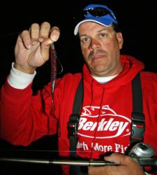 A 10-inch Berkley Power Worm will be one of the main baits for George Jeane Jr.