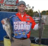 National Guard pro Jonathan Newton of Rogersville, Ala., is in second place with a two-day total of 35 pounds, 7 ounces.