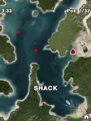 Mobile FLW Outdoors Bass Fishing Game Lake Map screenshot