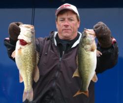 Fourth-place pro David Mullins caught a 24-pound, 9-ounce limit Friday.