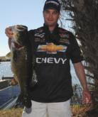 Chevy pro Anthony Gagliardi caught five bass for 14-4 today to hold himself in third place with a two-day total of 35 pounds, 11 ounces.