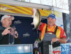Co-angler Bo Standley was runner-up at the AFS Texas event on Sam Rayburn.
