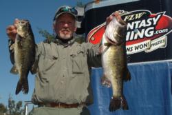 Robert Wood of Jupiter, Fla., used a two-day catch of 28 pounds, 4 ounces to grab the overall lead heading into the final day of co-angler competition on Lake Okeechobee.