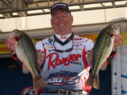 Hot Springs, Ark., pro Mike Wurm is in second place with a two-day total of 30 pounds, 3 ounces.
