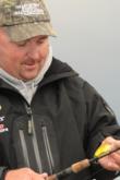Pro Koby Kreiger was tieing on a CP3 crankbait for Lake Eufaula action today.