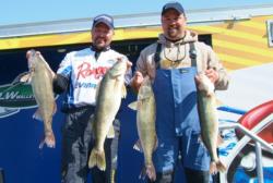 Pro Dean Arnoldussen and co-angler Todd Macker caught a five-fish limit Saturday weighing 33 pounds, 15 ounces.