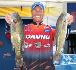Bryan Thrift slipped to second after catching a 10-pound, 5-ounce limit Friday.