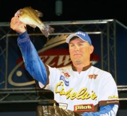 Brandon Coulter managed only three fish Saturday and slipped to fifth place.