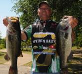 Ronnie Watts of Florence, S.C., grabbed the second place position after day one with five bass weighing 22 pounds, 10 ounces.