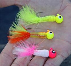 Lindy Fuzzy Grubs tipped with minnows will be the bait of choice for third place pro John Balla.