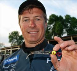 Starting the day in fourth place, David Kolb will use stinger harnesses on his jigs to eliminate short strikes.