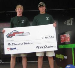 Lagrange College teammates Torre Pike and Ryan Wakenigg took home top honors at the National Guard FLW College Fishing qualifier at Lake Seminole. The duo netted $10,000 in scholarships at the Southeast Division qualifier in Bainbridge, Ga.