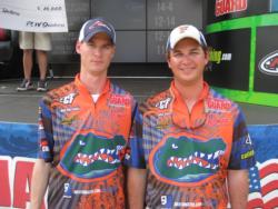 Fresh off their victory at the 2010 FLW College Fishing National Championship, University of Florida teammates Jake Gipson and Matthew Wercinski recorded a second-place finish at the FLW College Fishing Southeast Division qualifier at Lake Seminole. The team took home $5,000 in scholarships.