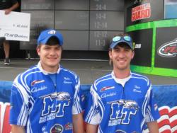 Middle Tennessee State team members Nolen Spencer and Tyler Barnes grabbed fourth place overall at the National Guard FLW College Fishing qualifier at Lake Seminole. 