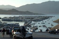 Callville Bay Resorts and Marina was bustling with activity shortly before the day