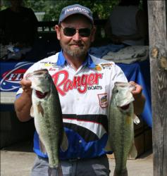 Roger Harp rounded out the top five on day one with a limit weighing 18 pounds, 1 ounce. 