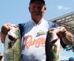 Pro Keith Monson of Burgin, Ky., used a two-day total weight of 31 pounds, 2 ounces to claim second place at the end of the day