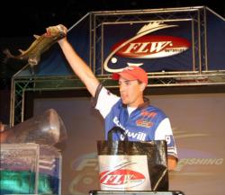 Co-angler Brett Rudy won the championship with a three-day total weight of 21 pounds, 4 ounces, including two bass for 5-14 on the final day.