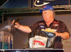 Despite being a veteran bass angler, boater Tee Watkins of East Point, Ky., was fishing in his first All-American this week and placed second with a three-day total weight of 30 pounds, 12 ounces.