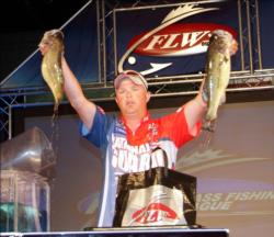 Co-angler Jeremy Rasnick of Point Lookout, Mo., ended the All-American in second place with 12 bass weighing 18-7 worth $17,000. 