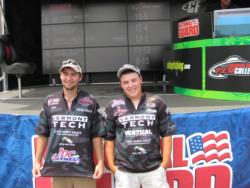 The Vermont Technical College team of Justin Brouillard and Ben Cayer took third place overall at the FLW College Fishing tourament on the Potomac River.