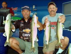 Chevy pro Jason Przekurat of Stevens Point, Wis., is in fourth place. He fished with eighth-place co-angler Darrell Martin of Forest Lake, Minn.