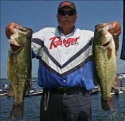 One of three anglers tied at third, Harold Marietta fished mostly Texas-rigged plastics.