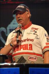 Pre-tournament Cup favorite Tom Mann, Jr. of Buford, Ga., talks about his day on the water. Mann, who struggled a bit in day-one competition, now finds himself in 12th place overall and within striking distance of the leaders.
