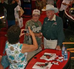 Ranger Boats founder, Forrest L. Wood, spent time visiting with fans at the Ranger exhibit.