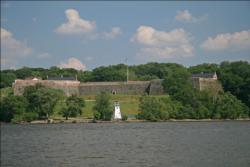Fort George Washington is one of the most prominent landmarks on the Potomac River.