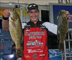 Moving to a heavier weight helped Chris Kinney-Hermes retain his co-angler lead.