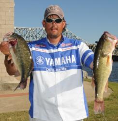 William Davis of Sheffield, Ala., brought in 15 pounds, 6 ounces to hold his second place position with a two-day total of 34 pounds, 5 ounces.