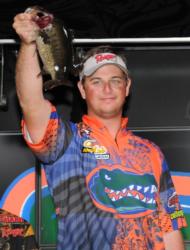 For the third day in a row, Jake Gipson brings in a big bass that made the difference for University of Florida.