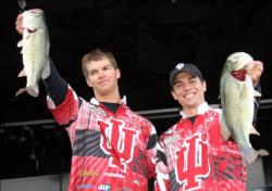 Hometown favorites Dustin Vaal and Jesse Schultz show off their pair of 4-pounders.