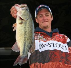 Jeremy Anibas caught the biggest fish of day one - a 5-pound largemouth.