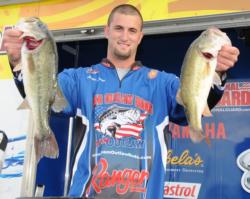 Andrew Luxon of Richmond, Ky., sacked up 13 pounds, 6 ounces to take the lead in the Co-angler Division at Lake Wheeler. 