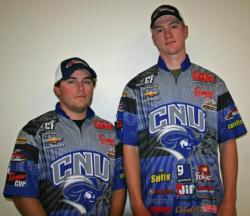 Targeting wind-blown points with crankbaits and spinnerbaits produced the third place catch for Ryan Ingalls and Joe Wilkerson of Christopher Newport.